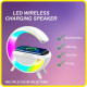 Veilleuse intelligente 3en1 LED RGB - Haut-parleur Bluetooth Chargeur
