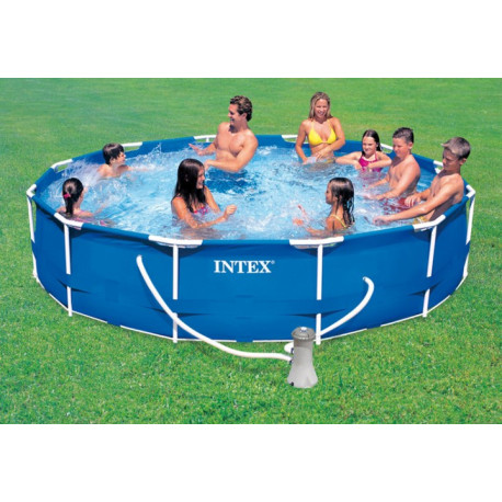 Intex Piscine Tubulaire - Metal Frame - 3,05 x 0,76 m - Avec pompe de filtration